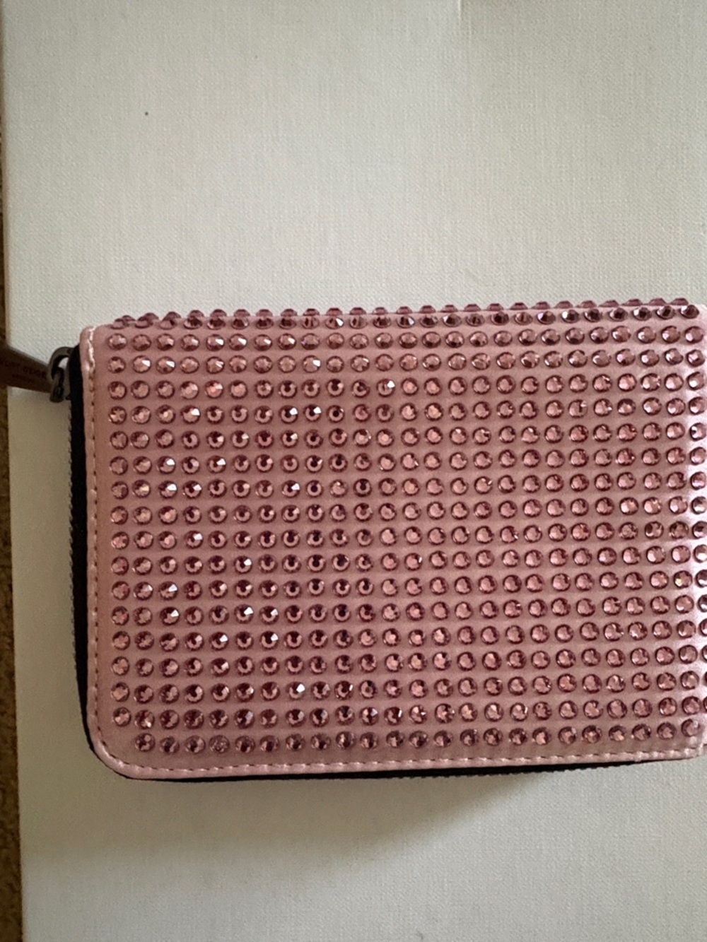 Kurt Geiger Pink Crystal-Embellished Zip Wallet - Women - Picture 2 of 4